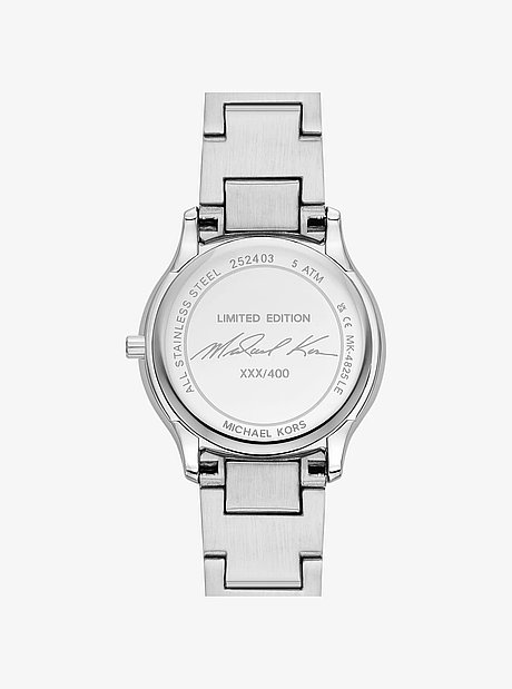 Limited-Edition Mini Sage Pav&eacute; Silver-Tone Watch