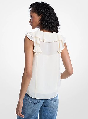 Ruffled Georgette Blouse