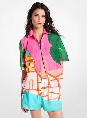 Michael Kors X Christina Zimpel Cotton Lawn Shirt  