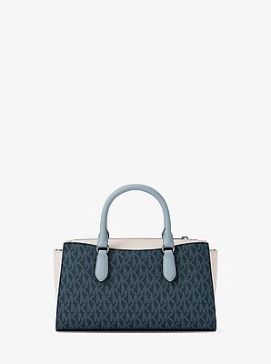 Arden Small Color-Block Signature Logo Messenger Bag