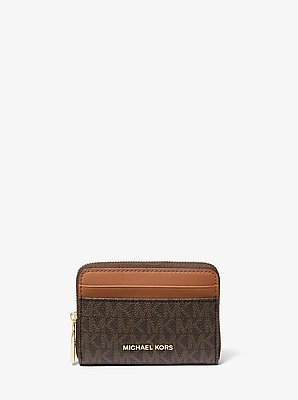 Jet Set Small Signature Logo Zip-Around Card Case