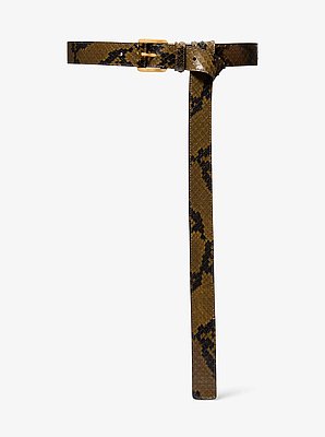 Cintur&oacute;n Jodi de piel con relieve de serpiente para pantal&oacute;n