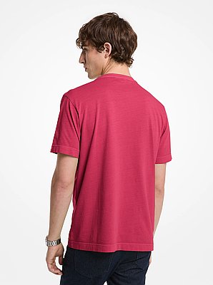 Logo Embossed Cotton T-Shirt