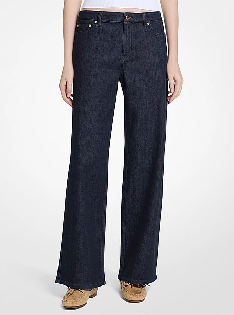 Relaxed Wide-Leg Denim Jeans