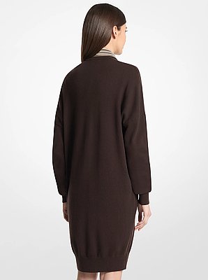 Vestido t&uacute;nica de cachemira con cuello en V