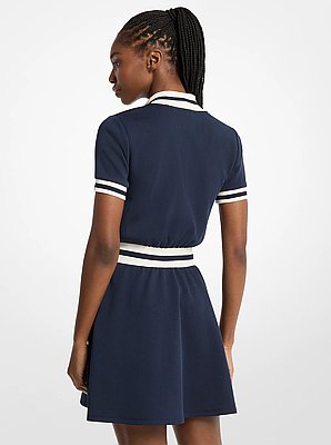 Mini-robe en m&eacute;lange de coton &agrave; fermeture &eacute;clair