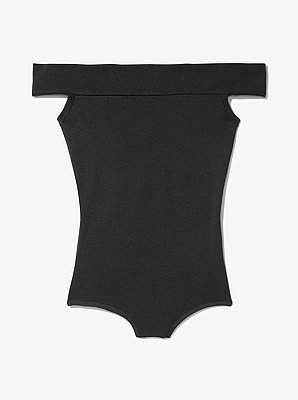 Wool Blend Off-The-Shoulder Bodysuit