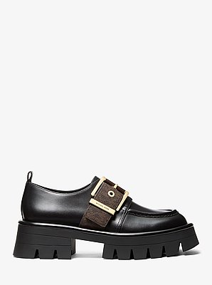 Loafer Colby de piel con ribete y logotipo