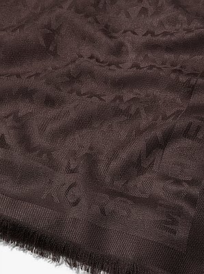Logo Jacquard Silk Scarf