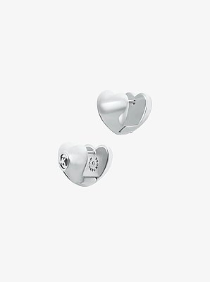 Boucles d'oreilles huggies en forme de c&oelig;ur bomb&eacute;