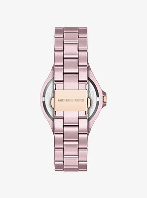 Mini Lennox Pav&eacute; Pink-Tone Watch