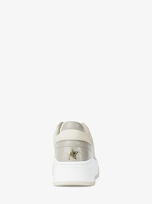 Lexi Embellished Mixed-Media Sneaker