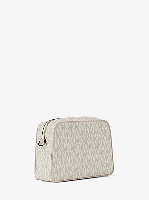 Kameratasche Jet Set Small mit Signature-Logomuster