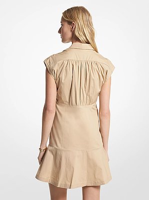 Organic Stretch Cotton Poplin Shirtdress