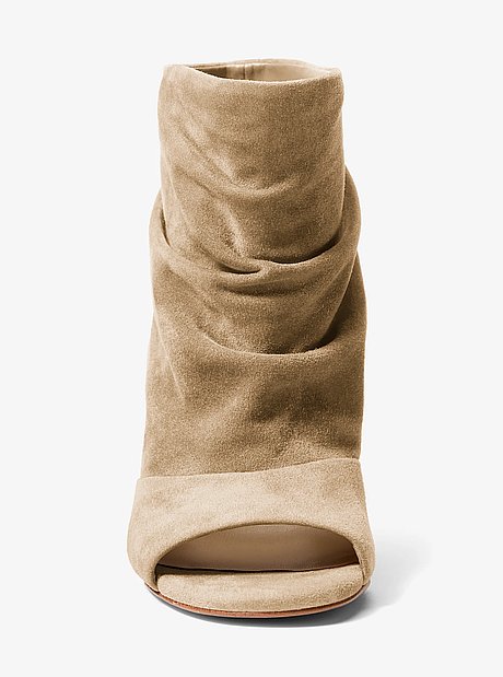 Raelynn Suede Open-Toe Ankle Boot