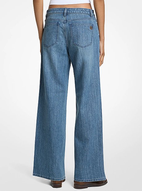 Relaxed Wide-Leg Denim Jeans