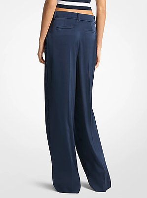 Drapey Satin Wide Leg Pants