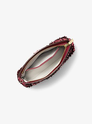 Athena Small Metallic Sequin Embellished Convertible Clutch
