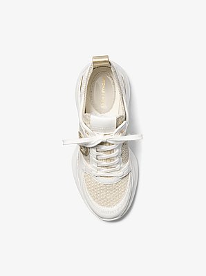 Zapatilla Zuma de material metalizado y malla