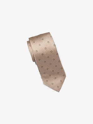 Cravatta in seta con ricamo floreale