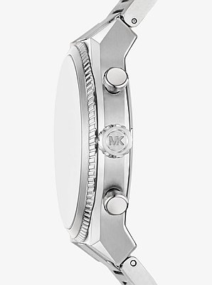 Reloj Panorama oversize en tono plateado