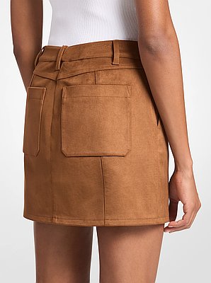 Minifalda de microgamuza de poli&eacute;ster