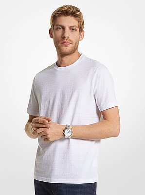 T-shirt van katoen met logo