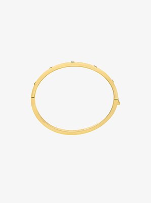 Pav&eacute; Logo Stud Bangle