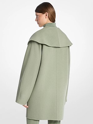 Double Faced Wool Melton Clutch Coat