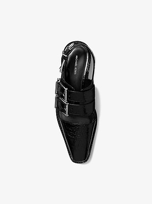 Darrington Crackled Patent Leather Slingback Loafer