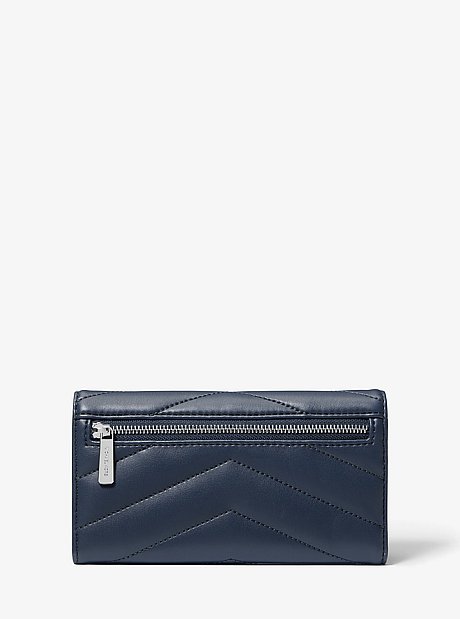 Jet Set Travel Large Quilted Tri-Fold Wallet