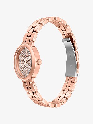 Petite Maude Rose Gold-Tone Watch and Pav&eacute; Bangle Jewelry Gift Set