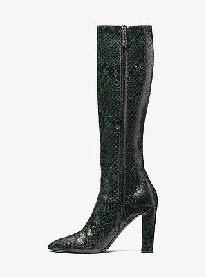 Carly Python Embossed Leather Boot