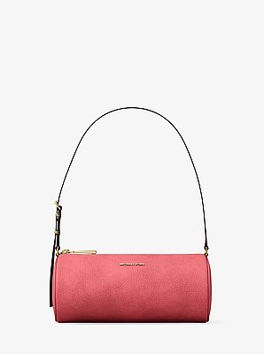 Zylindrische Pochette Izzy Small aus Nubuk