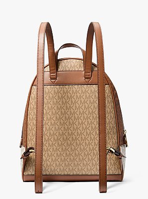 Mochila Rhea mediana con bloque de color y logotipo