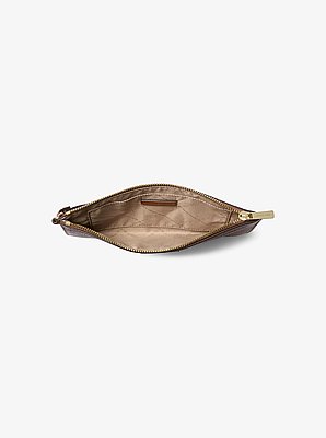 Estuche Jet Set Travel grande de cuero granulado
