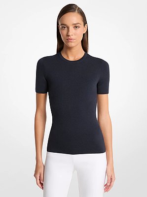 Cashmere Short-Sleeve Sweater