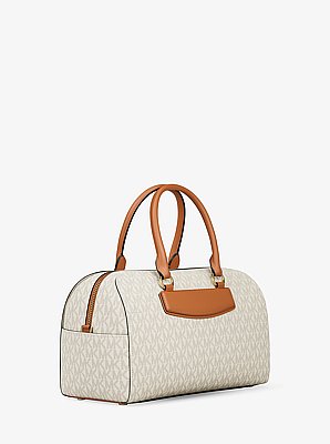 Jet Set Travel Medium Signature Logo Duffel Crossbody Bag