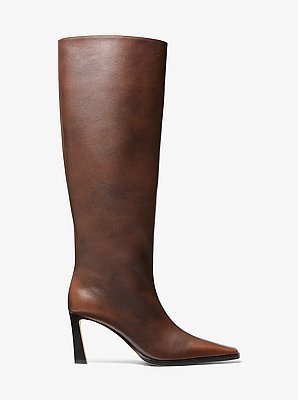 Botte Darrah en cuir bruni