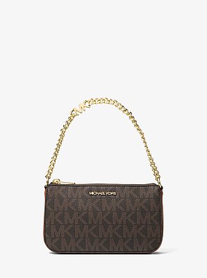 Jet Set Small Signature Logo Chain Pochette
