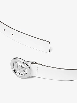 G&uuml;rtel aus Leder mit Logo