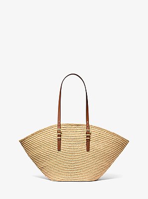 Handgeh&auml;kelter Shopper Isa Large aus Stroh