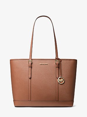 Bolso tote Jet Set Travel grande de piel saffiano