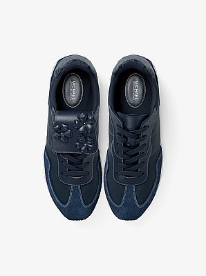 Essex Embellished Mixed-Media Trainer