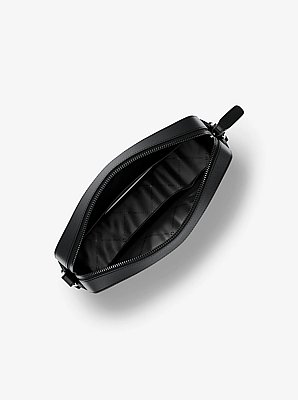 Jet Set Logo Embossed Leather Crossbody Bag