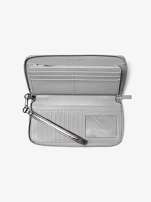 Jet Set Large Patent Logo Debossed Continental Wallet