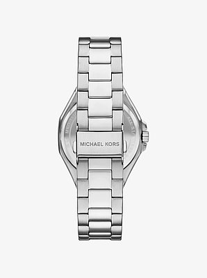 Montre surdimensionn&eacute;e Callum de ton argent &agrave; pav&eacute;