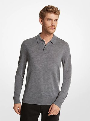 Merino Wool Polo Sweater