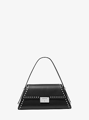 Bolso de hombro Ludlow mediano de piel con tachuelas