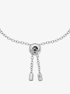 Logo & Cubic Zirconia Slider Bracelet